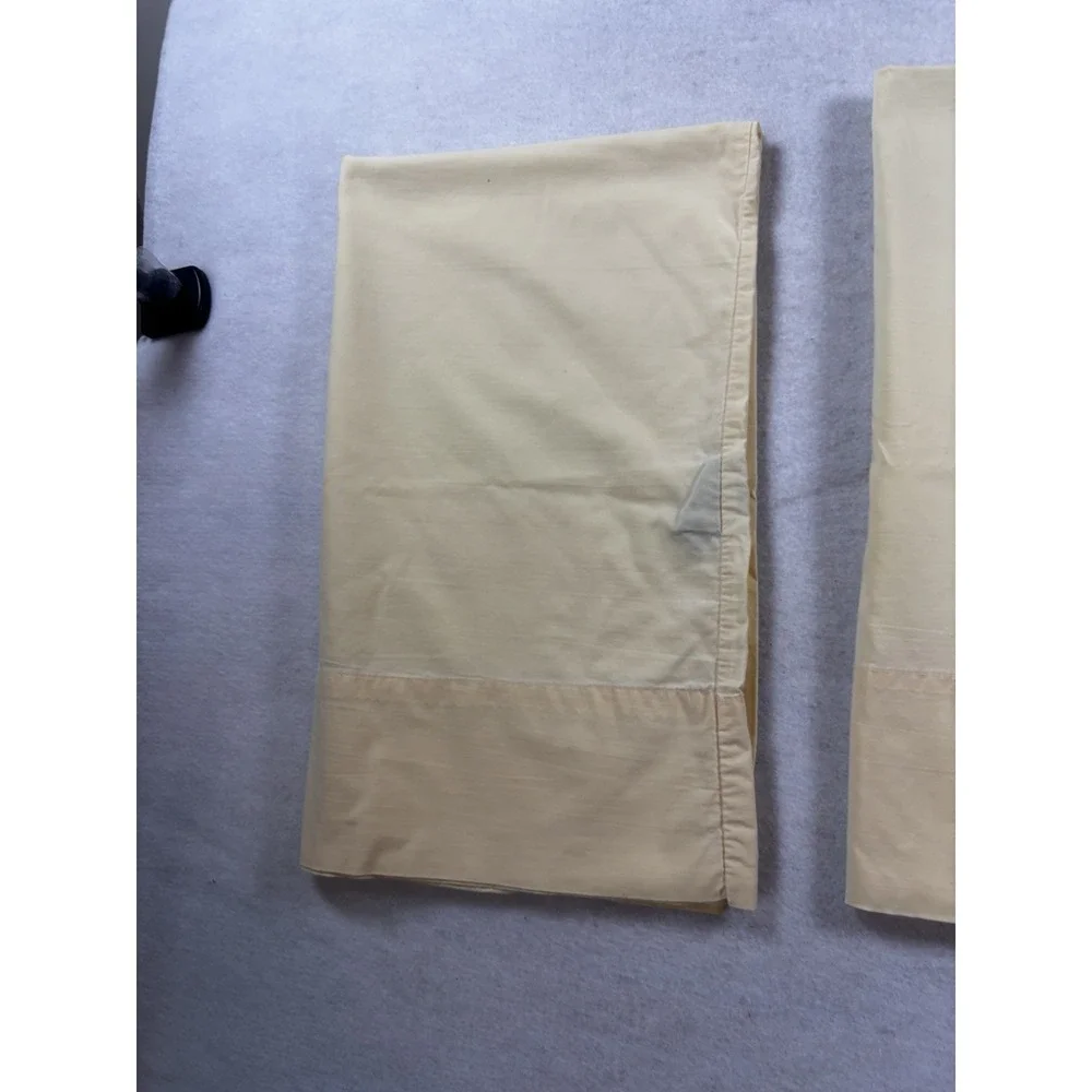 Lauren Ralph Lauren 100% Cotton Creamy Pale Yellow Set‎ of 3 Std. Pillowcases